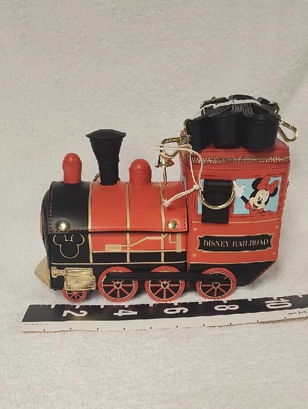 Disney Parks Exclusive Loungefly Disney Railroad Train Crossbody Bag With Light